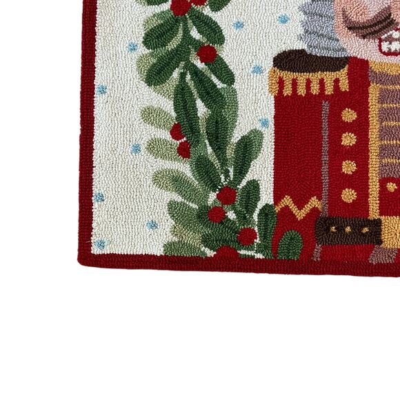 Peking Handicraft NUTCRACKER Hooked Rug 2X3 Christmas Holiday Home Decor New - Picture 6 of 14